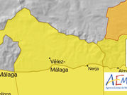 Activado aviso amarillo por fuertes precipitaciones en la Axarquía a partir de esta media noche