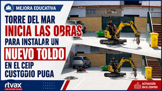 Torre del Mar inicia las obras para instalar un nuevo toldo en el CEIP Custodio Puga