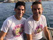 Los veleños Jorge Montoro y Francis Martín cruzan a nado el Estrecho de Gibraltar