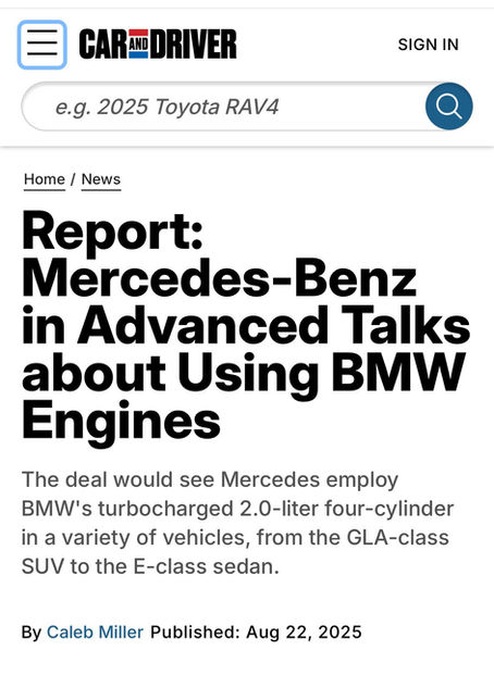 Otomotiv Dünyasını Sarsan İddia: Mercedes Modellerinde BMW Motoru Dönemi mi Başlıyor?