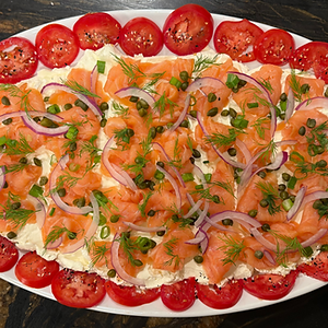 Deluxe Cream Cheese and Smoked Salmon Board