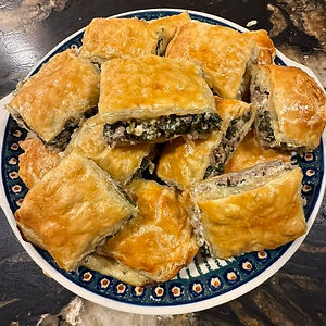 Spanaburger in Puff Pastry