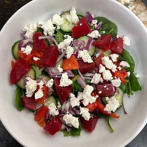 Arugula Goat Cheese and Roasted Beet Salad