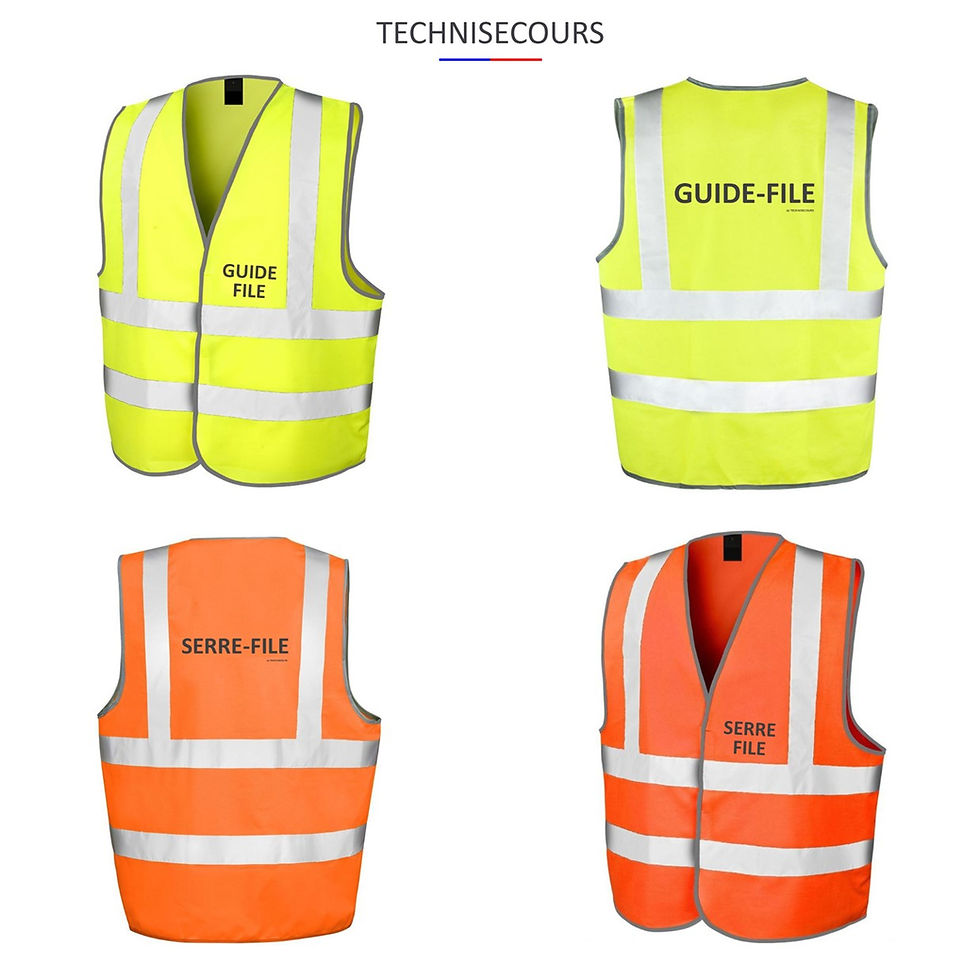 Gilet d'évacuation (Guide-File, Serre-File, Chargé d'évacuation)