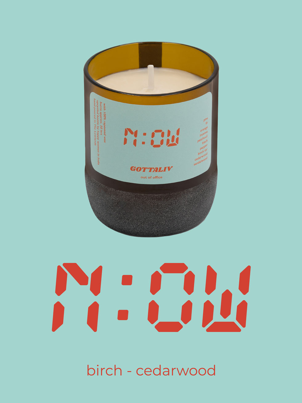 Now - birch & cedarwood candle