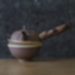 Thumbnail: Teapot with Wooden Handle and Two Bowls