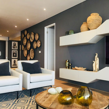 Interior View of a Holiday Apartment with African Inspiration 