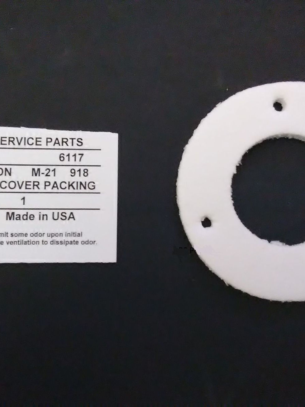 Thumbnail: 6117 Monitor Heater Parts # 6117 Heater Cover Packing-Igniter Gasket Monitor 422