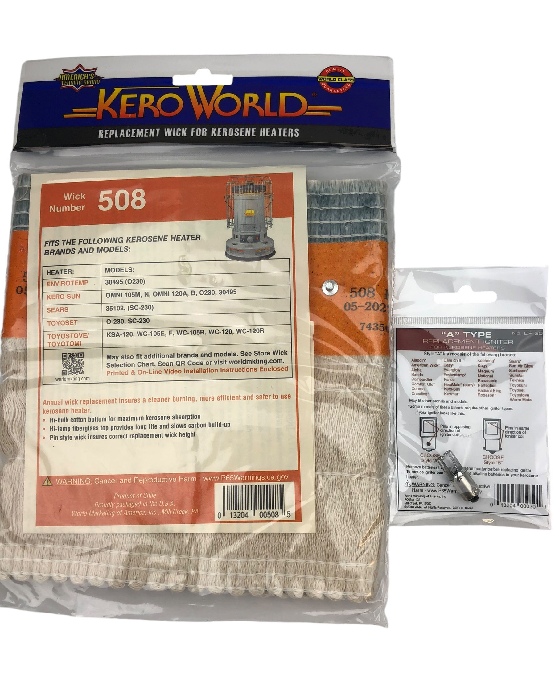 508 Kerosun Omni Wick With Type "A" Igniter Omni 105N