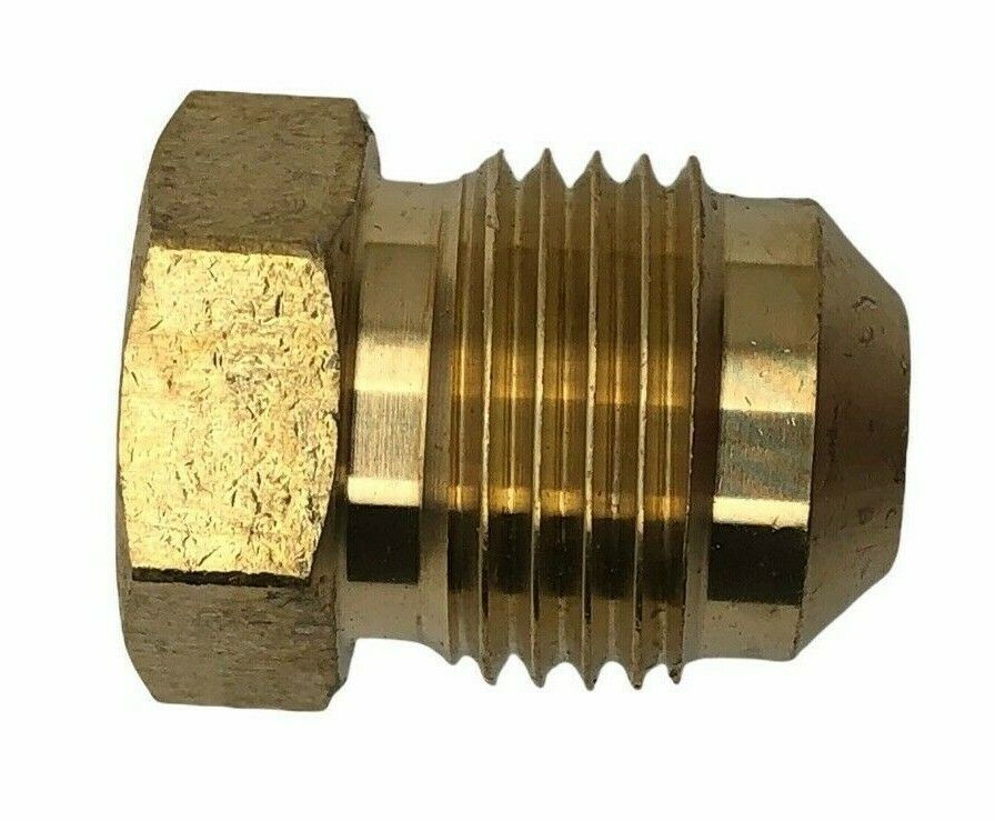 Thumbnail: Monitor Heater Parts - Brass Fittings 3/8 Flared Cap & Plug for Flared Fittings