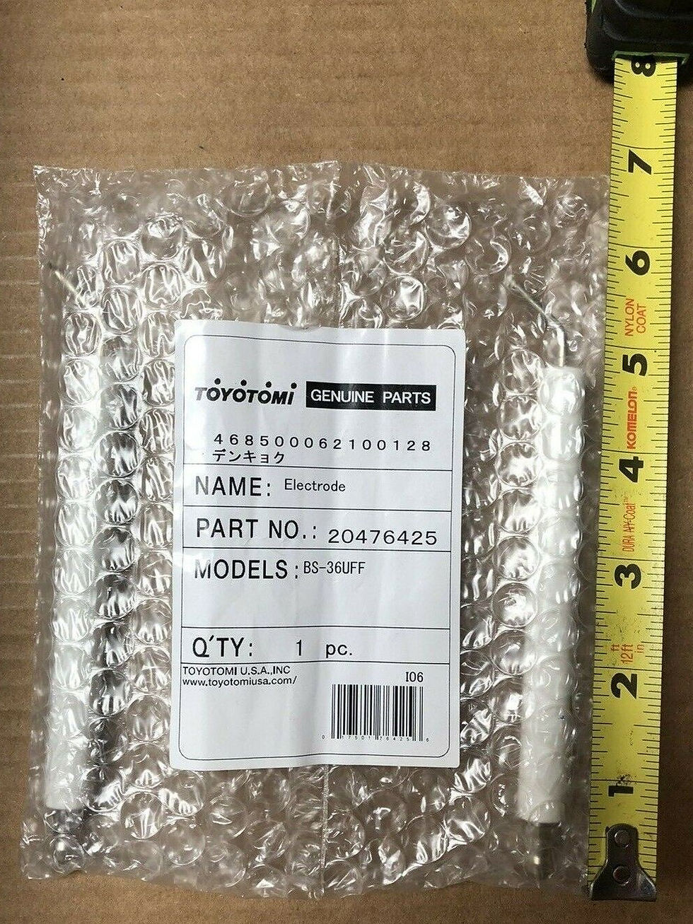 Thumbnail: Toyotomi BS-36UFF Water Heater Part # 20476425 Electrode (Set of 2) Laser