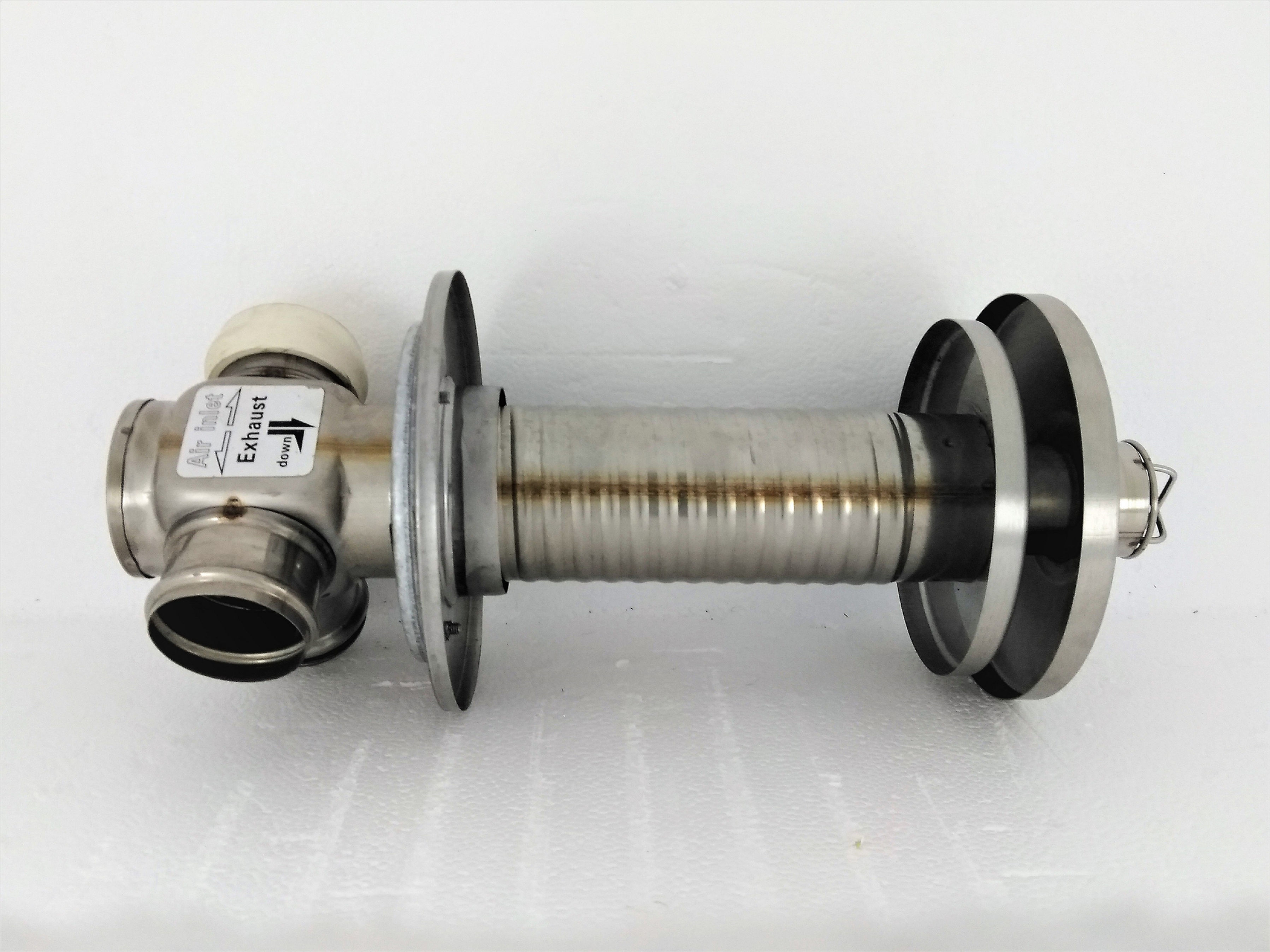 Monitor Heater Parts # 8050 Exhaust Flue Pipe (New Style) up to 8.5" Thick Wall