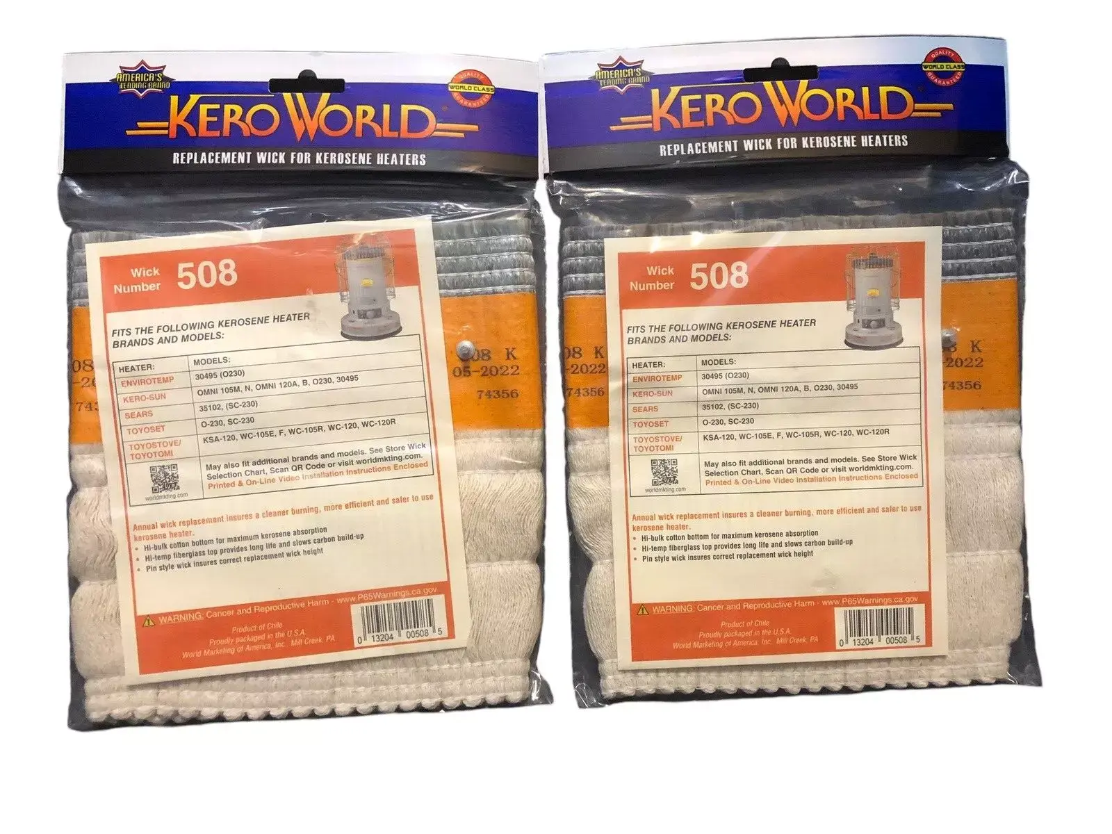 WICK 508 with Pins Omni 120A/B Kerosun Omni Wick Omni 105M, Omni 105N Wick