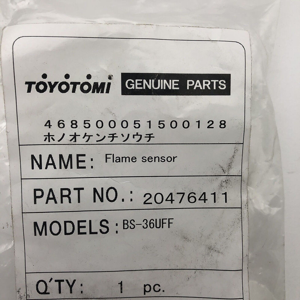 Thumbnail: Laser Water Heater Parts # 20476411 Flame Sensor BS-36UFF  Toyotomi Toyostove