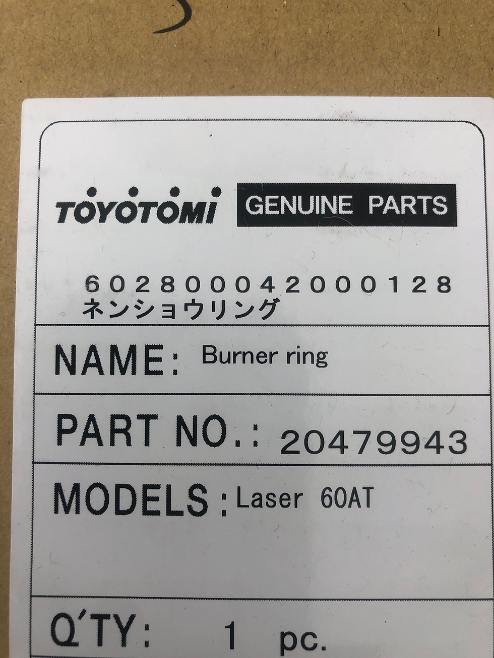 Thumbnail: 20479943 Burner Ring Laser 60AT Toyotomi Toyostove Laser Heater Part