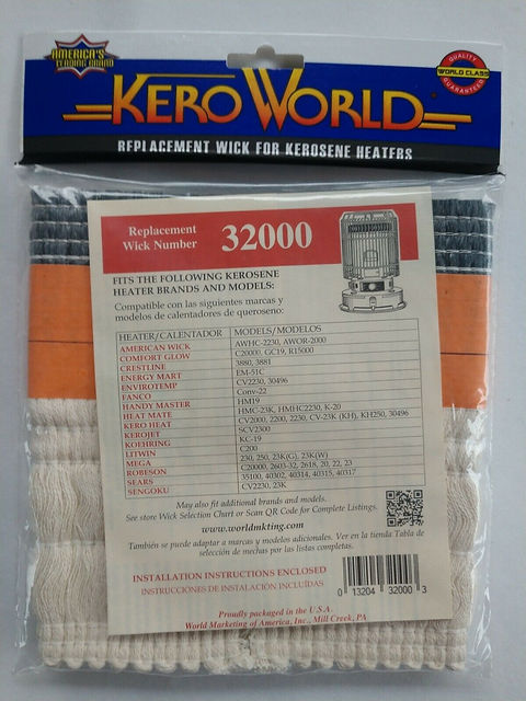 32000 Kero-World Replacement Wick Envirotemp, Comfort Glow