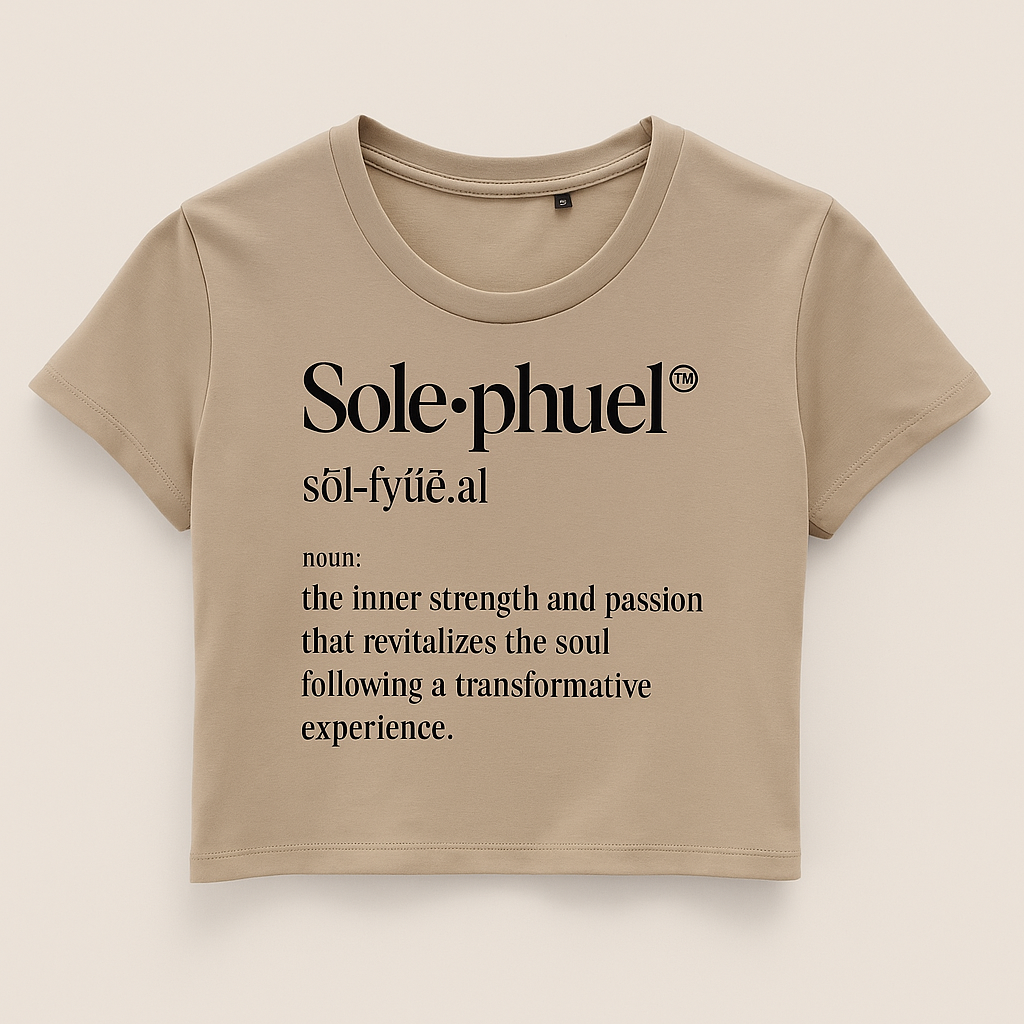 🤎 SOLEPHUEL™ Definition Crop Tee – Sandstone Soul