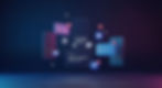 Modern creative agency workspace with dark-to-light gradient for overlay text, minimal and professional design
