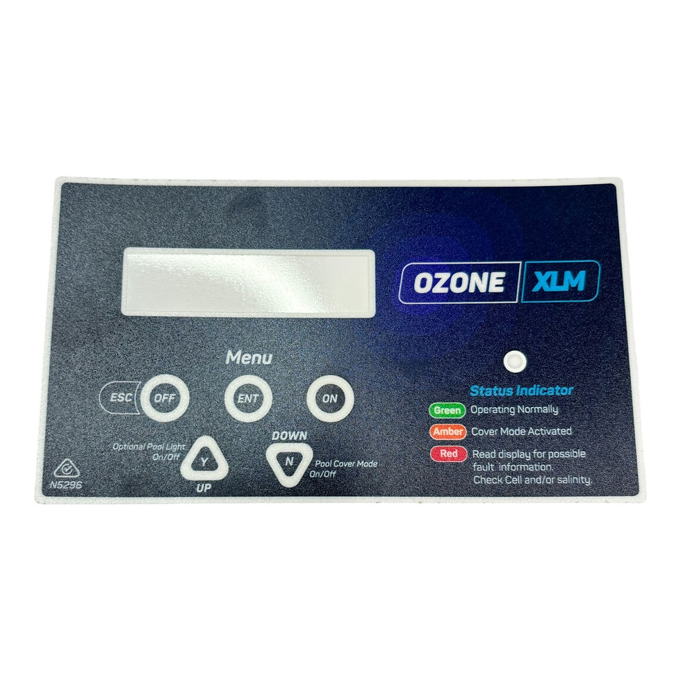 Thumbnail: Pool Controls Ozone XLM Chlorinator Front Label Replacement - Part 18052212