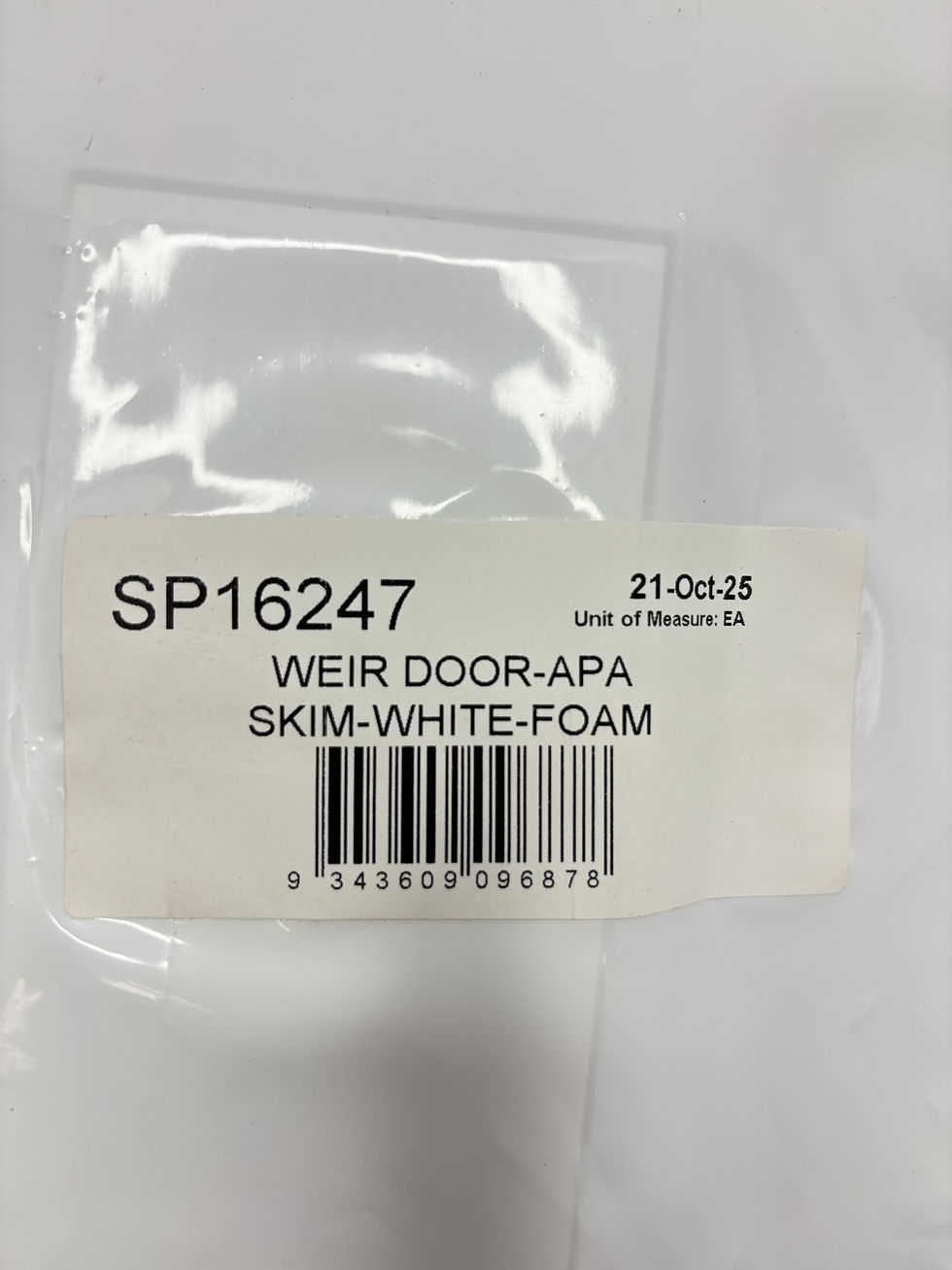 Thumbnail: Astral Hurlcon HSB APA Weir Door White Genuine SP16247