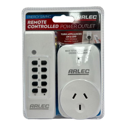 Arlec Remote Control Power Outlet 240v Aust Pools & Product