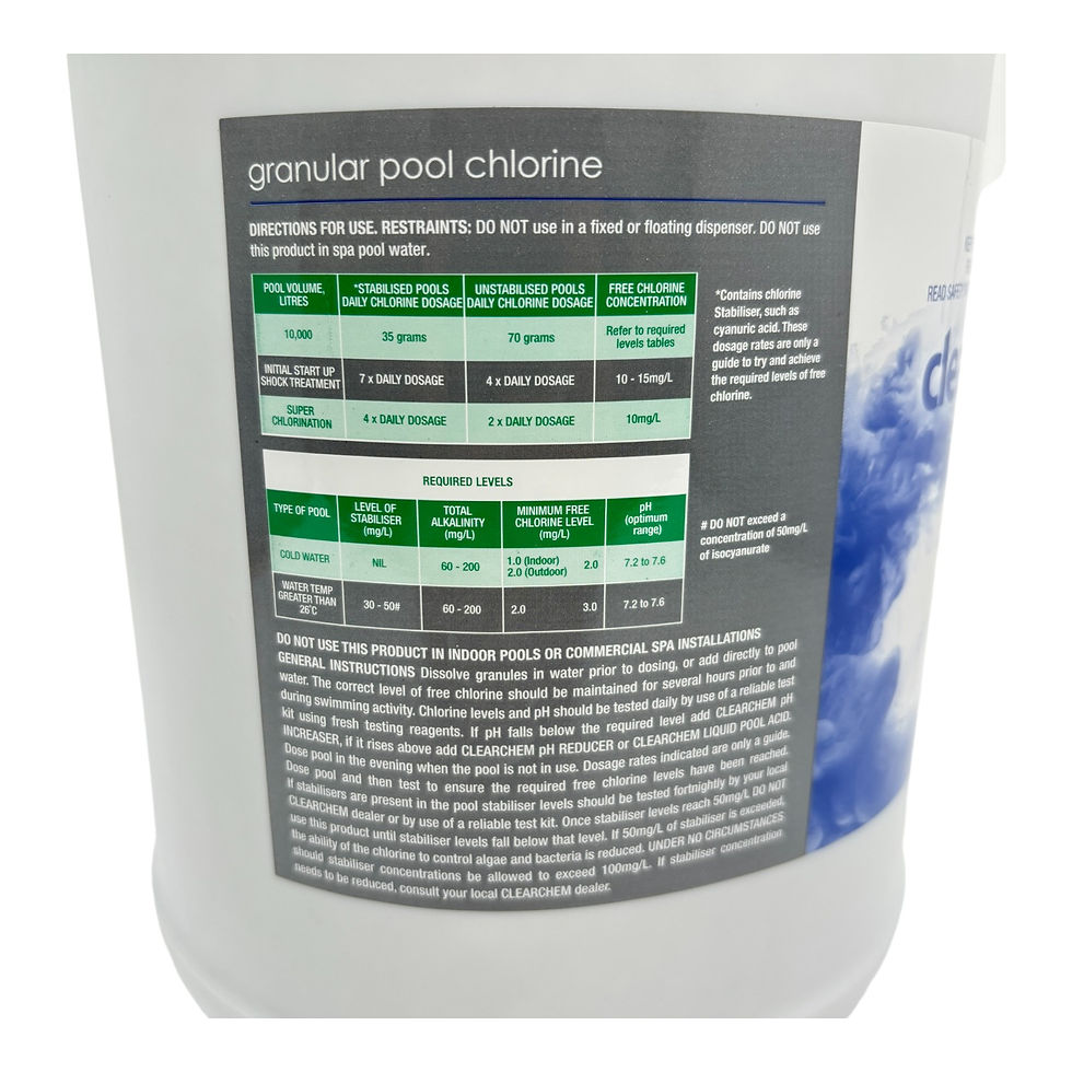 Thumbnail: Granular Pool Chlorine Calcium Hypochlorite Clearchem - 4kg