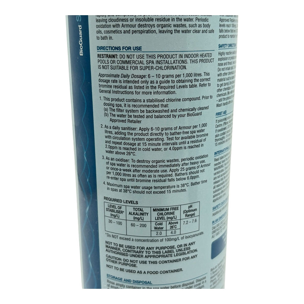 Thumbnail: BioGuard Spa Armour Sanitiser Oxidiser - 800g