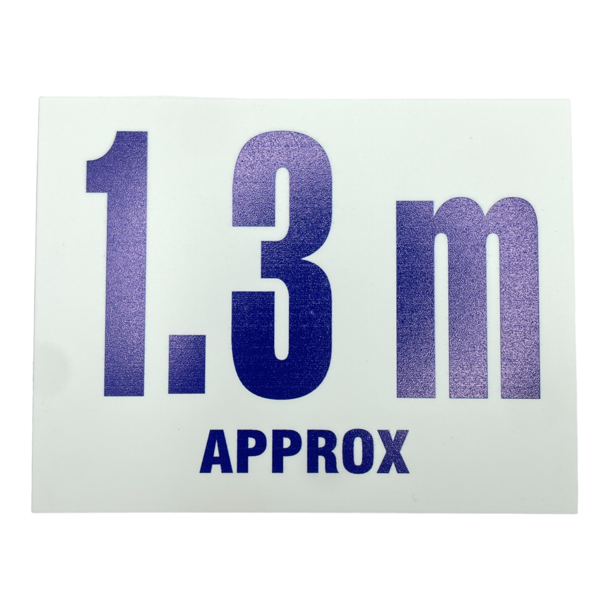 Depth Marker Pool Spa Safety Label - Blue 1.3m