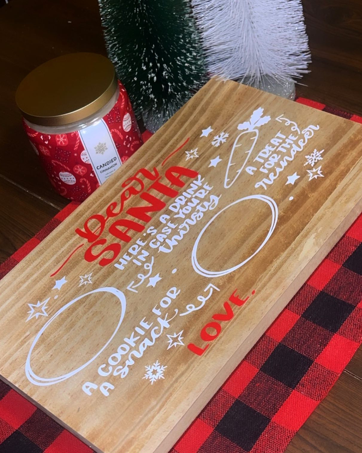Santa's cookie and milk tray