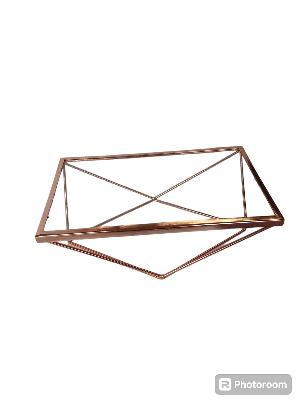R$ 33 / Bandeja Rose Gold metal e vidro