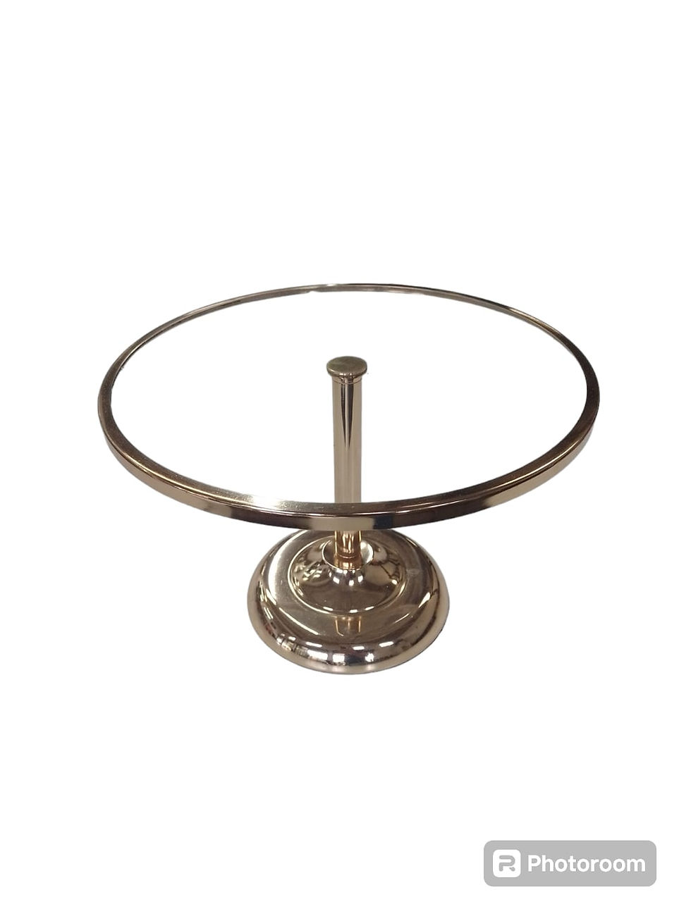 R$ 38 / Bandeja 30 cm Metal dourada com vidro