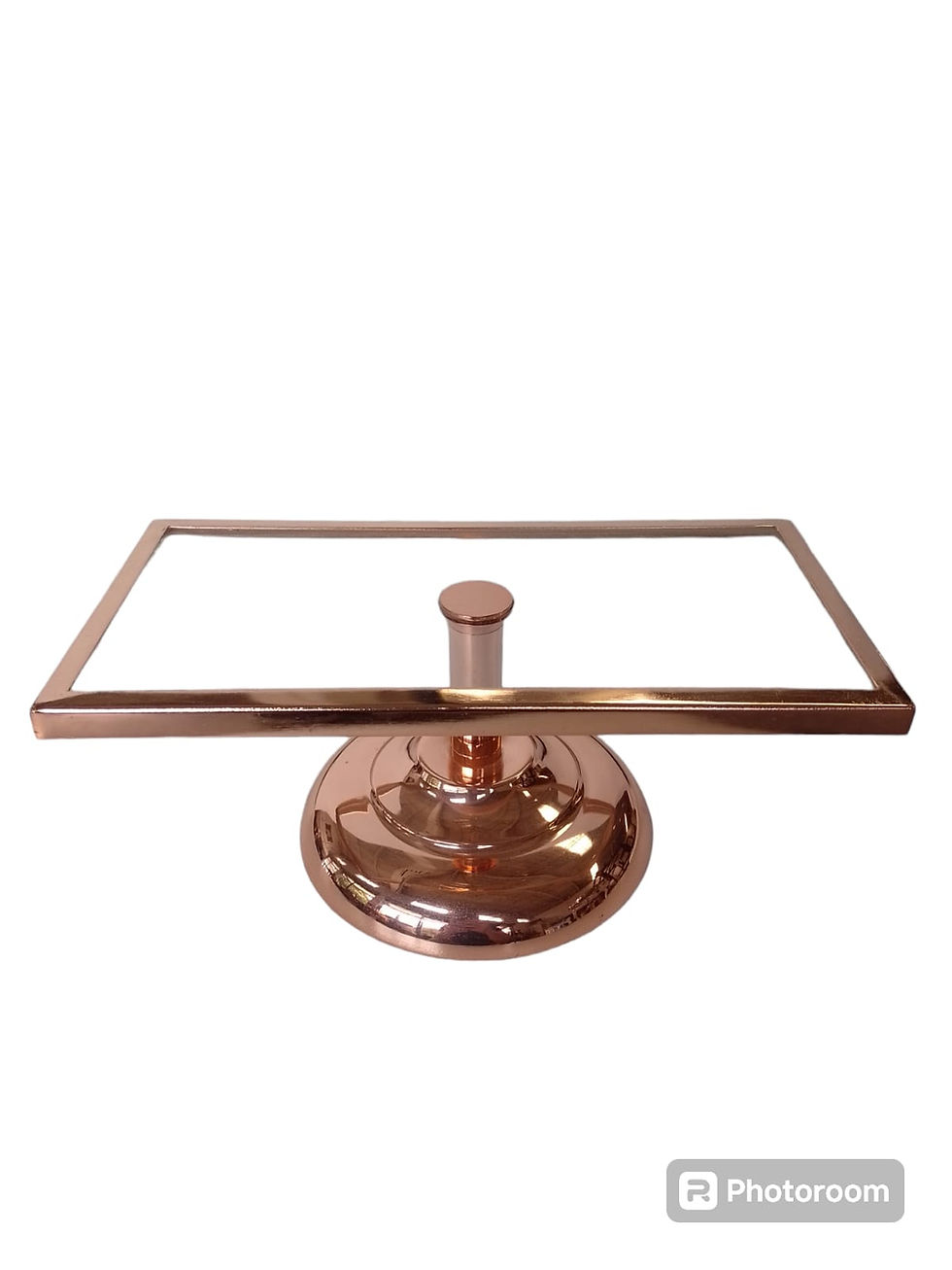 R$ 33 / Bandeja Rose Gold metal e vidro