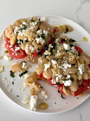Mediterranean White Beans on Toast