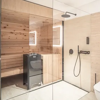 Hotel-Posta-Veglia-Laax-Residence-Sauna-Dusche-Holzverkleidung