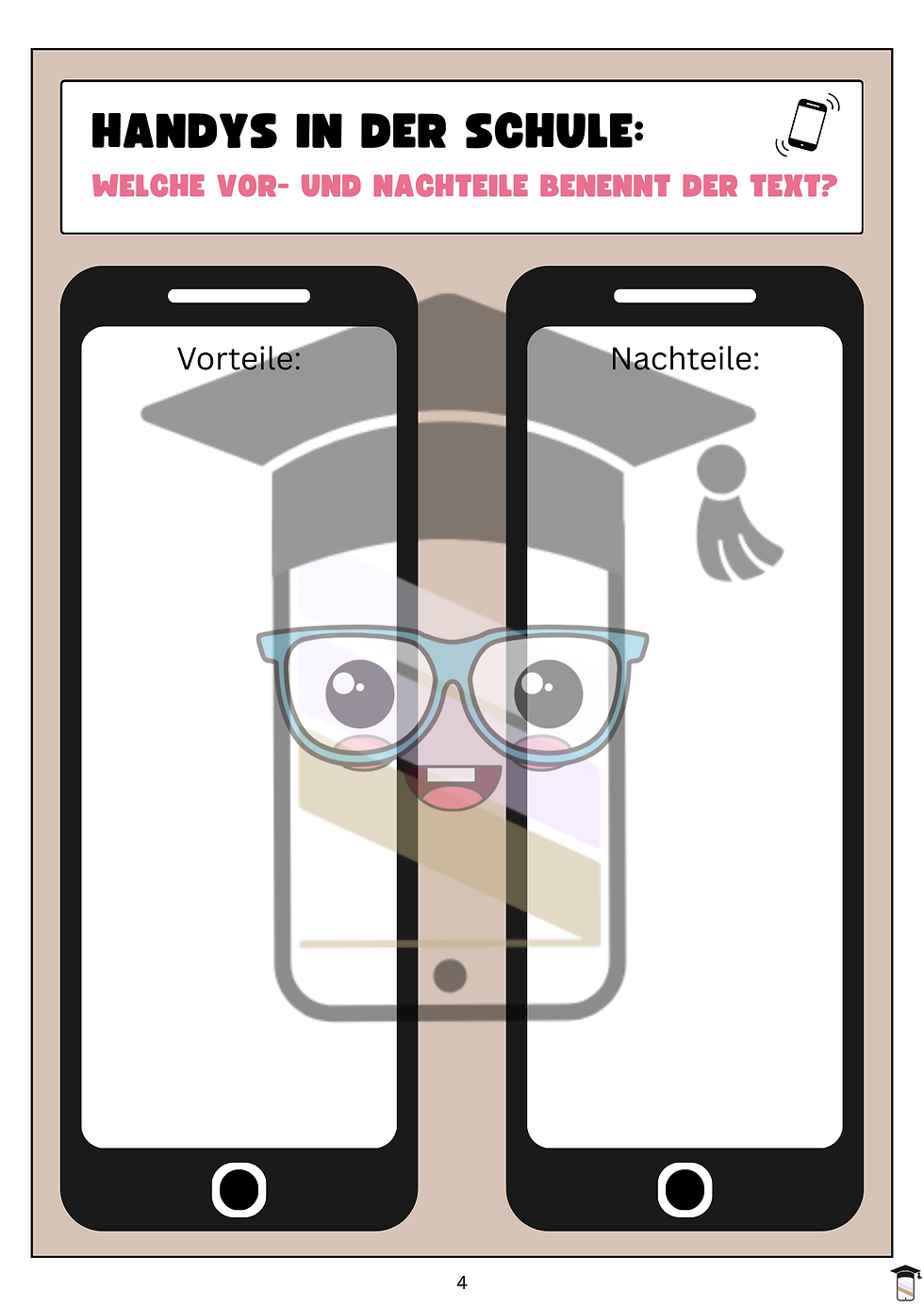 Miniaturbild: Handys in der Schule – Unterrichtsmaterial zu Argumenten, Meinungsbildung und verantwortungsvollem Umgang mit digitalen Medie