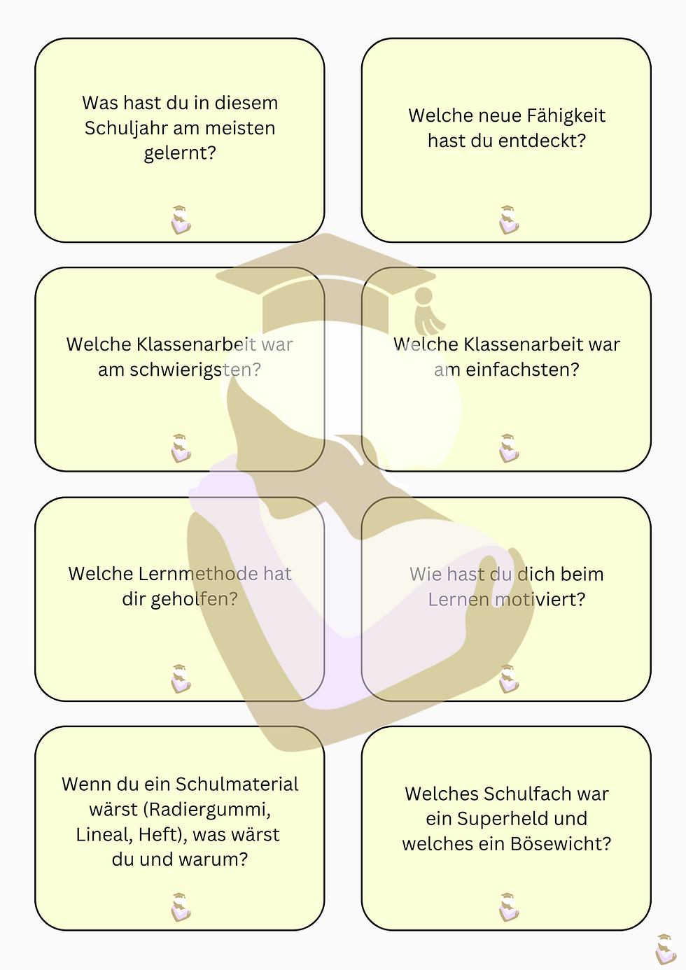 Miniaturbild: Gesprächskarten und Würfelspiel - Mein Schuljahr - Unterrichtsmaterial