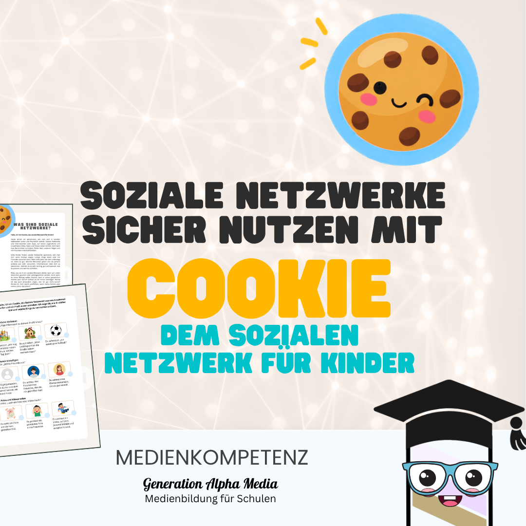 Soziale Netzwerke sicher nutzen mit Cookie - Arbeitsblatt