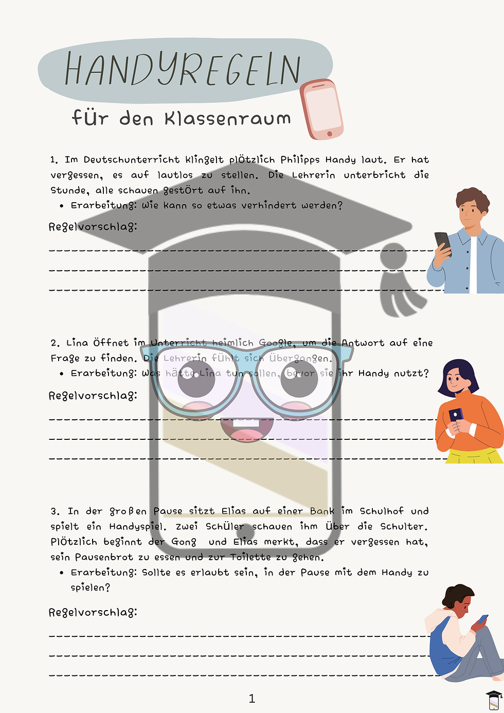 Miniaturbild: Handyregeln in der Schule – Unterrichtsmaterial zum verantwortungsvollen Umgang - Medienkompetenz in der Schule fördern