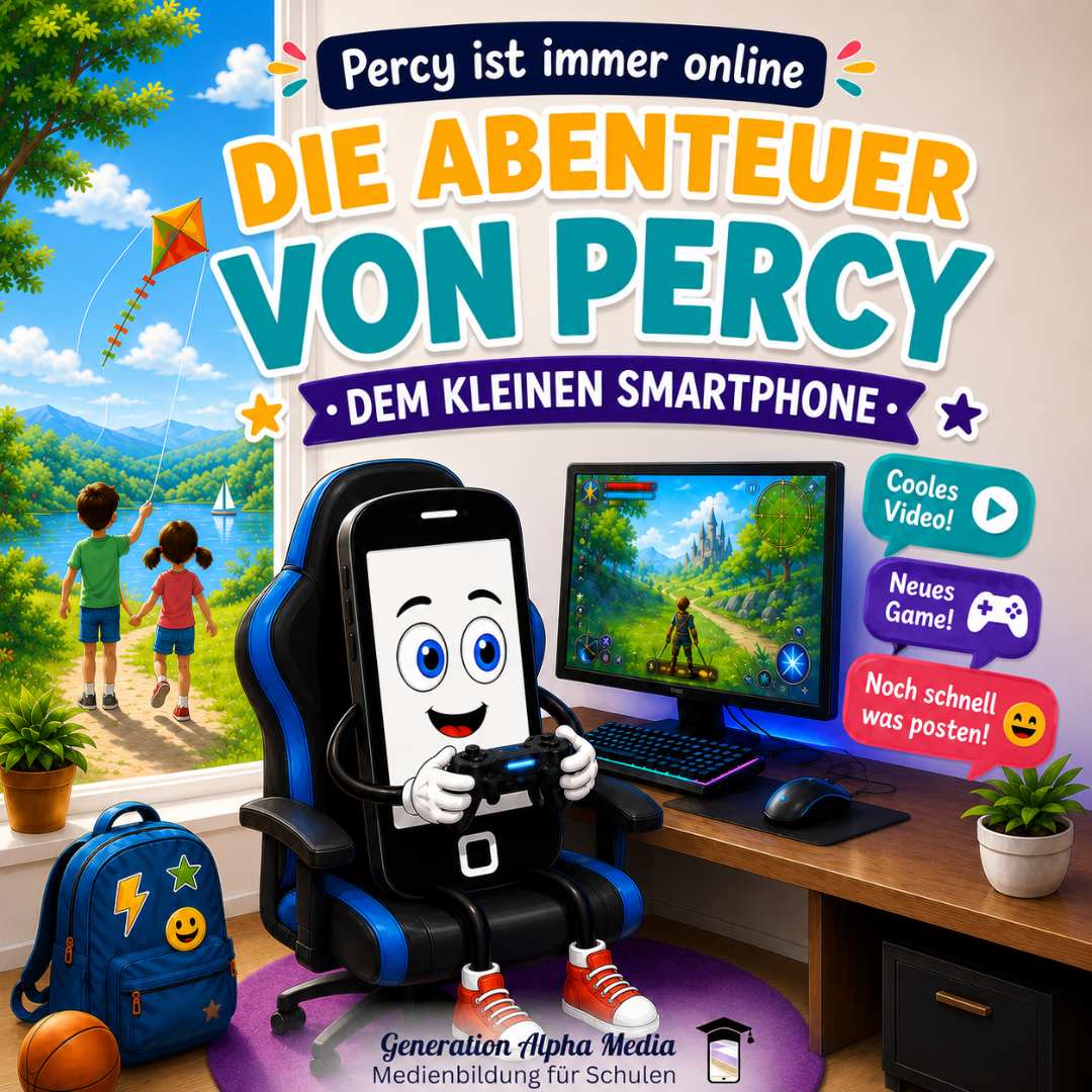 Percy, das kleine Smartphone: Fünfte Geschichte für Kinder - Unterrichtsmaterial