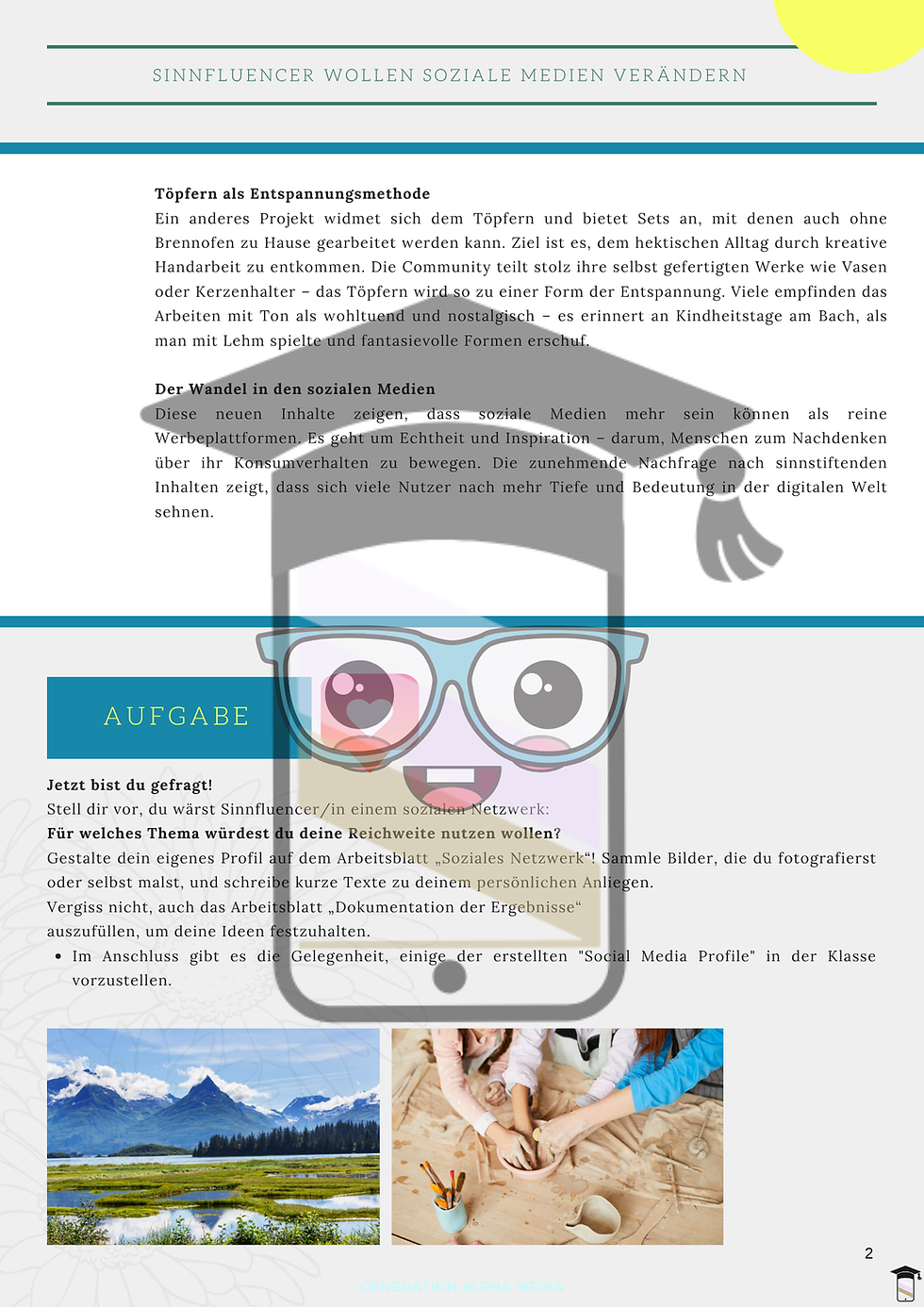 Miniaturbild: Soziale Netzwerke und Influencer Unterrichtsmaterial Medienkompetenz im Unterricht Arbeitsblatt Medien