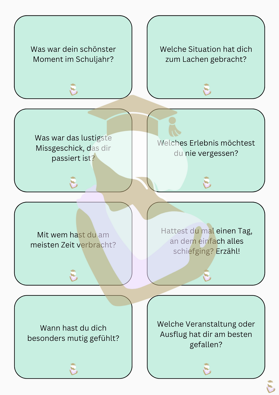 Miniaturbild: Gesprächskarten und Würfelspiel - Mein Schuljahr - Unterrichtsmaterial