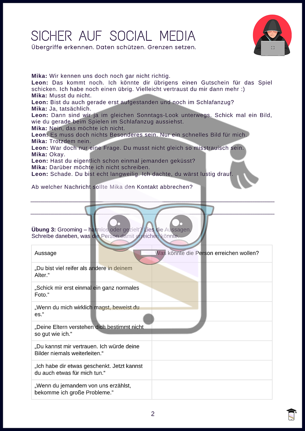 Miniaturbild: Cybergrooming Unterrichtsmaterial