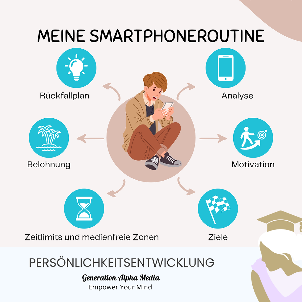 Persönlichkeitsentwicklung - Gesunde Smartphoneroutine: Strategien für weniger Bildschirmzeit - Mediensucht und Handykonsum