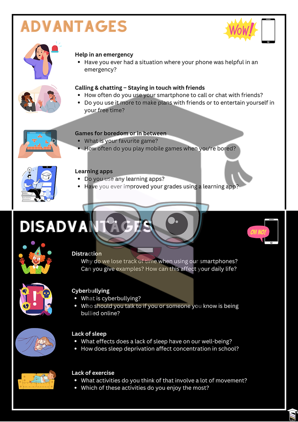 Miniaturbild: Advantages & Disadvantages of Smartphones – Teaching Materials