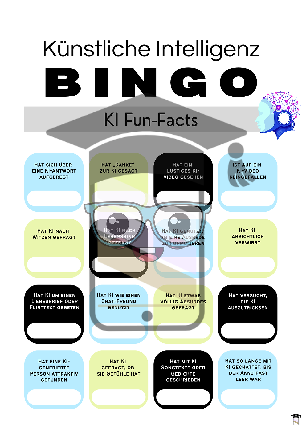 Miniaturbild: Arbeitsblatt - Künstliche Intelligenz - KI Bingo