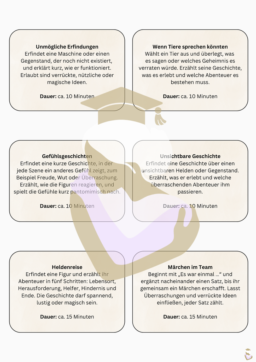 Miniaturbild: Übungen für Schüler - Fantasie fördern
