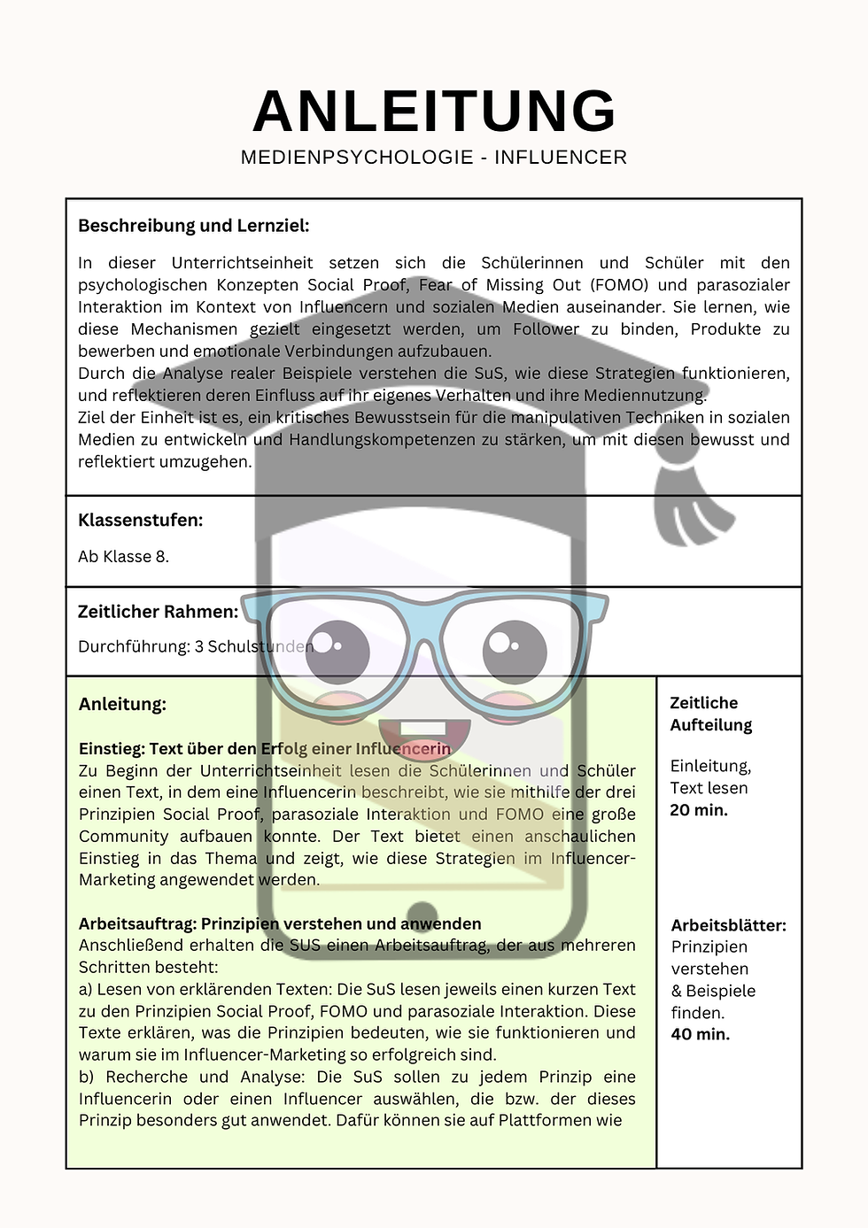 Miniaturbild: Arbeitsblatt: Unterrichtsmaterial zu Influencern und sozialen Medien - Medienkompetenz fördern