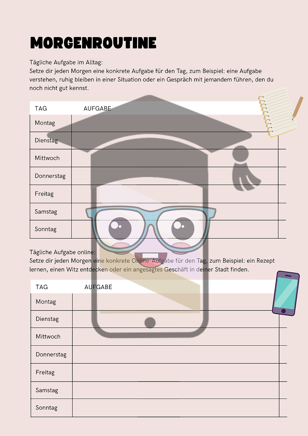 Miniaturbild: Gesunder Start in den Tag ohne Social Media - Arbeitsblatt