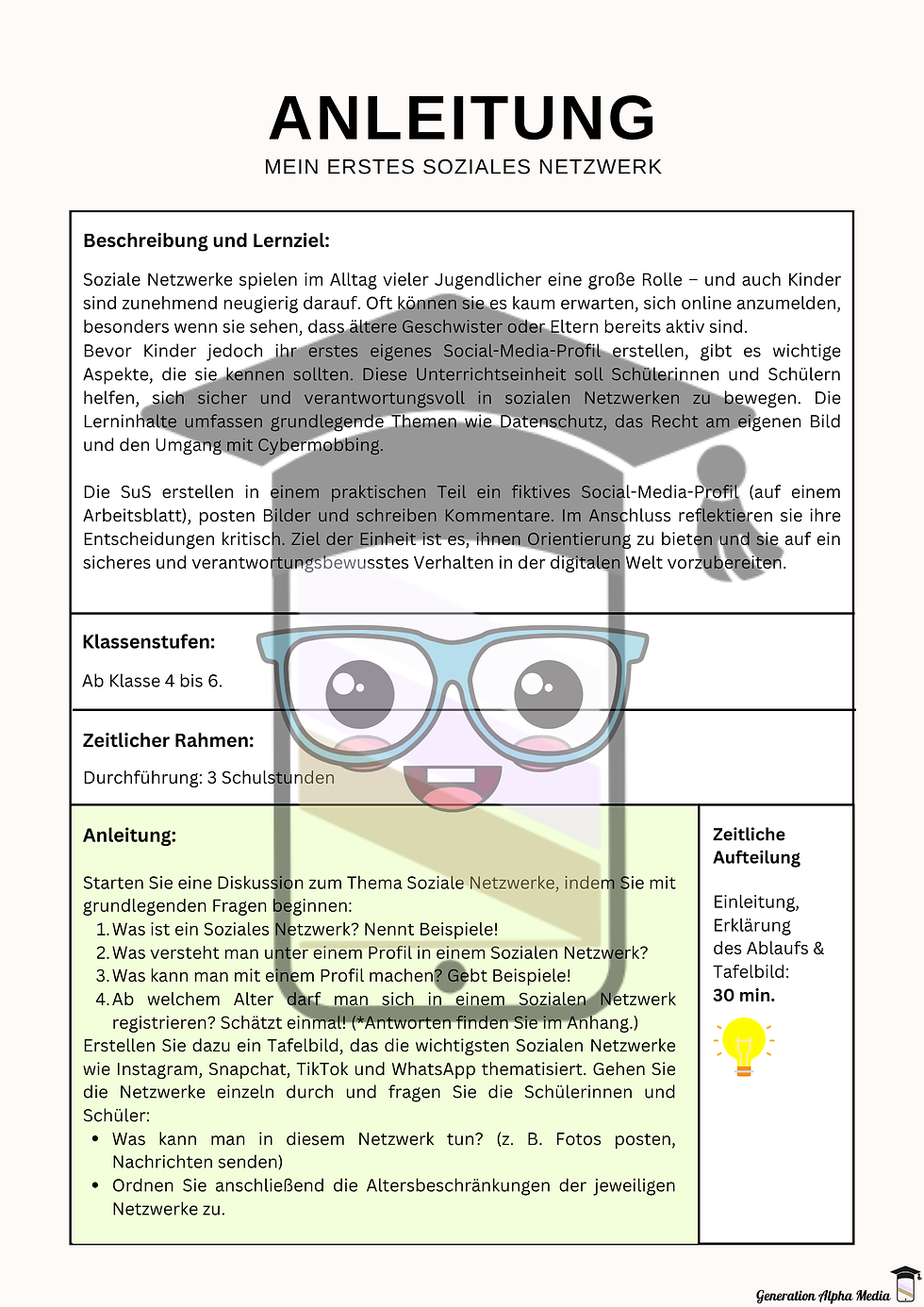 Miniaturbild: Unterrichtsmaterial: Soziale Netzwerke verstehen und nutzen - Sicher surfen online - Medienkompetenz in der Schule fördern
