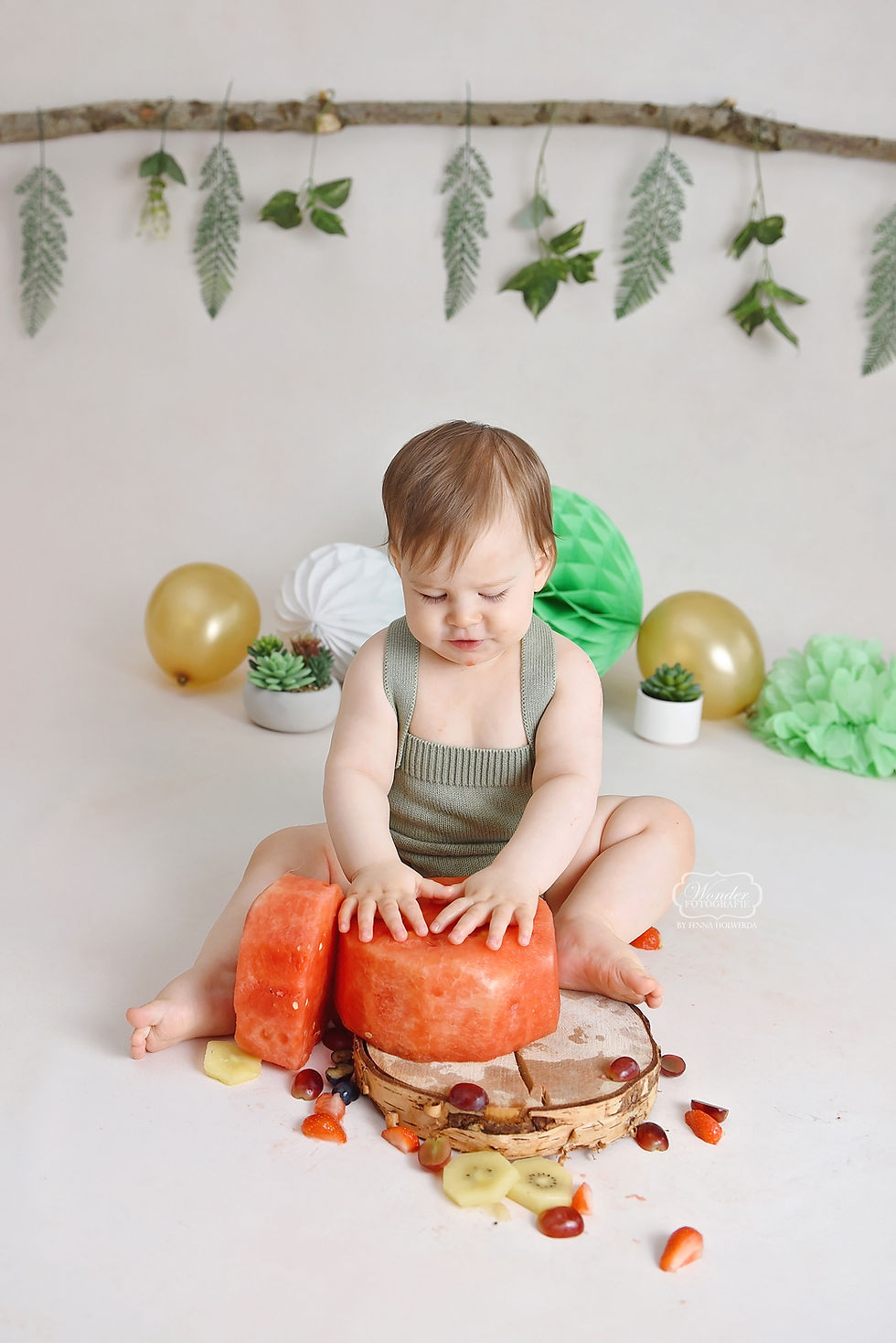 cake smash fotoshoot shoot baby fruit taart zonder lactose gluten suikervrij